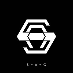 Letter SA and Polygon Combined Logo. Vector Illustration.