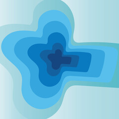 Abstract Water wave vector with sun illustration design background