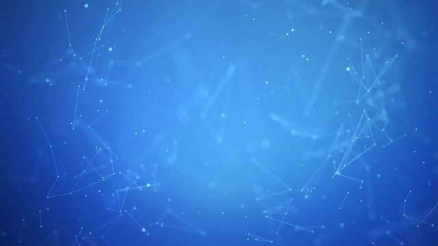 Abstract Loop polygonal space low poly dark background with connecting dots and lines. Connection structure. Digital Science Research and Medical Technology Connection.