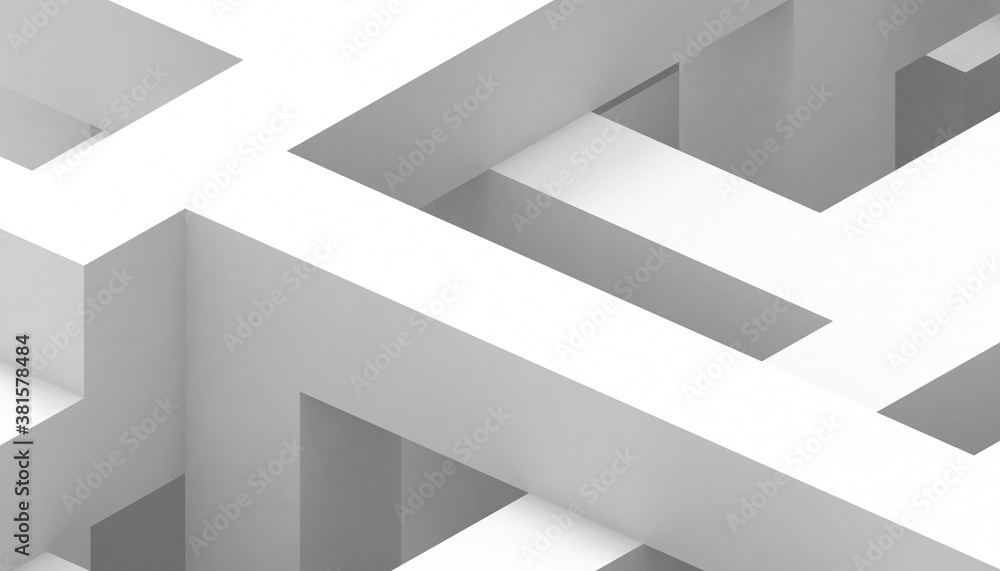 Poster abstract background geometric shape cube - box concept on isolated and white background paper art st