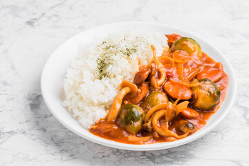 ウインナーと野菜のトマトソース煮込み