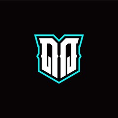 Q Q initial letter design with modern shield style