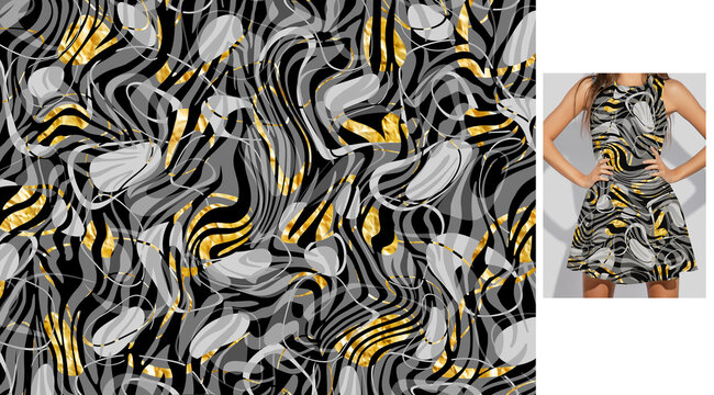 geometric pattern with zebra print