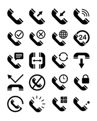 phone interface icon set