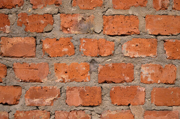 Abstract background of an old red brick wall
