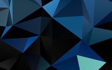 Dark BLUE vector abstract polygonal cover. An elegant bright illustration with gradient. Completely new template for your business design.