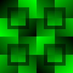 Abstract geometric background with square mosaic green, vector illustration