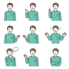 シンプル男性9パターン