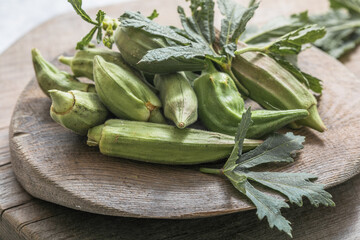 Fresh Okra or Lady Finger Vegetable