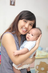 mommy happy with her baby