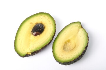 Avocado on white background