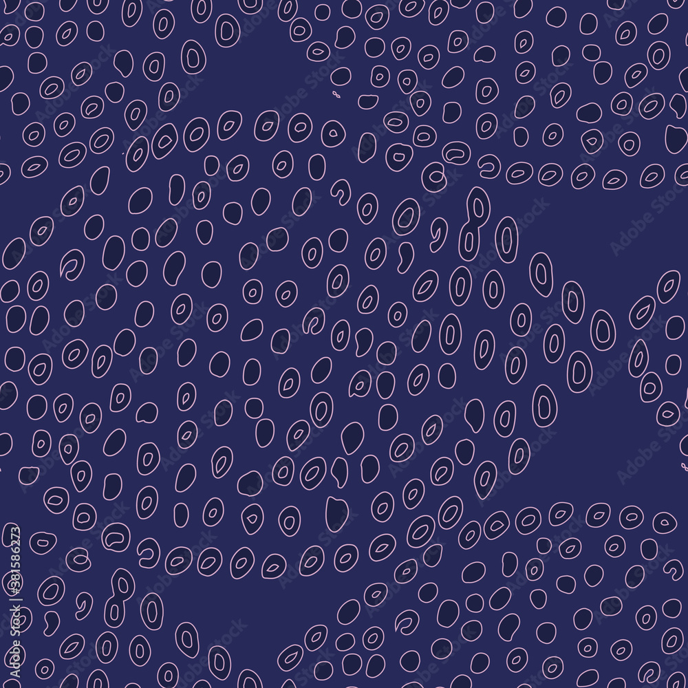 Poster colorful leafs with prints repeat pattern print background design