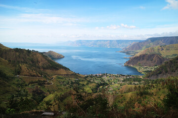 Lake Toba from top of hill