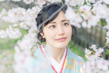 着物の女性　和服　京都観光