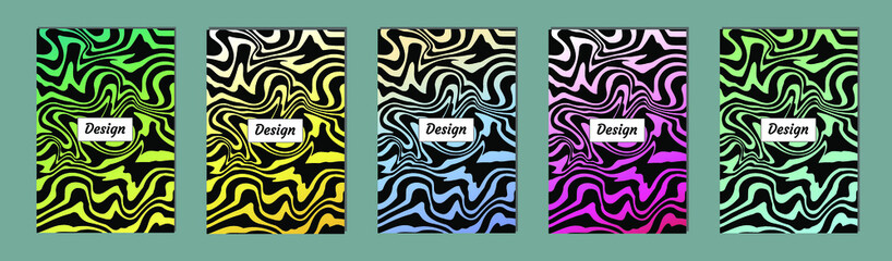 Abstract vector covers design with line, gradient and vibrant color. Simply geometric background