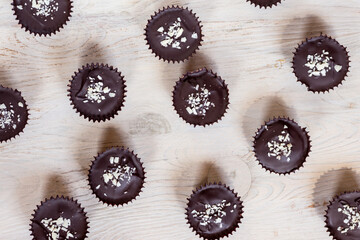Chocolate almond pralines