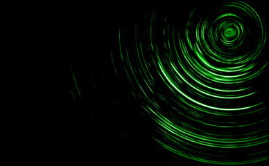 Green whirlwind. Graphic digital abstract background	