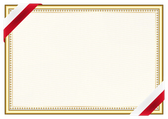 Horizontal  frame and border with Bahrain flag