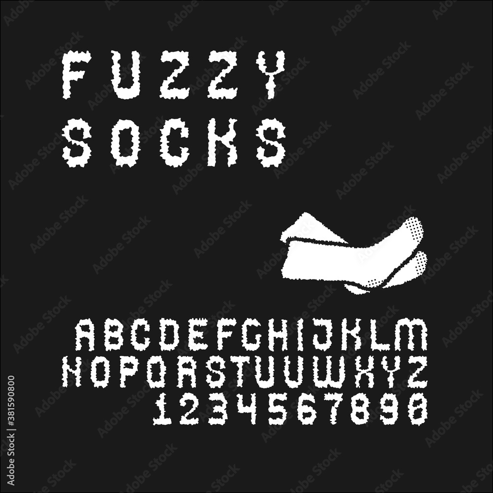 Poster sans serif font set in uppercase (letters and digits)