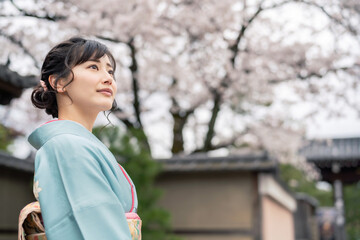 着物の女性　和服　京都観光