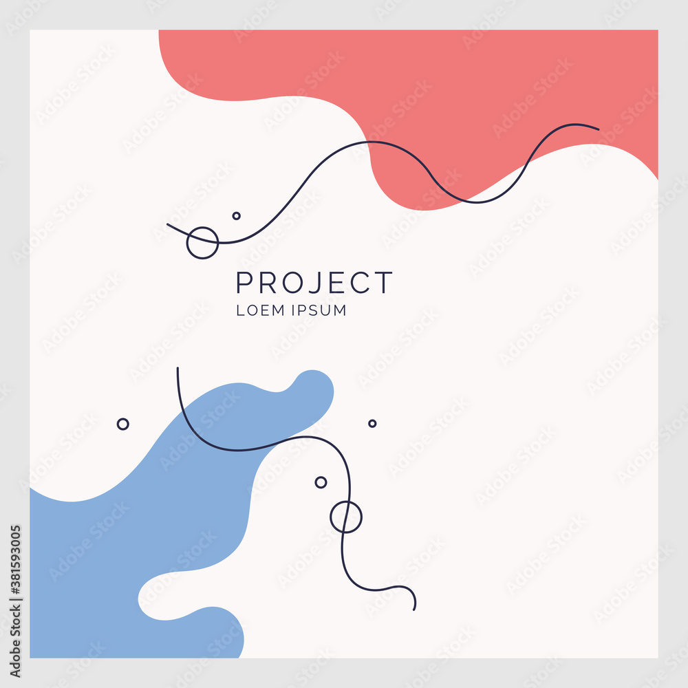 Poster poster with dynamic waves. vector illustration in minimal style. abstract background.