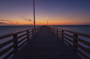 pier in the sunset