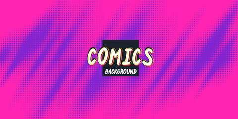 Retro background with a comics style. Abstract vector halftone background.