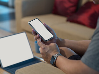 person using phone