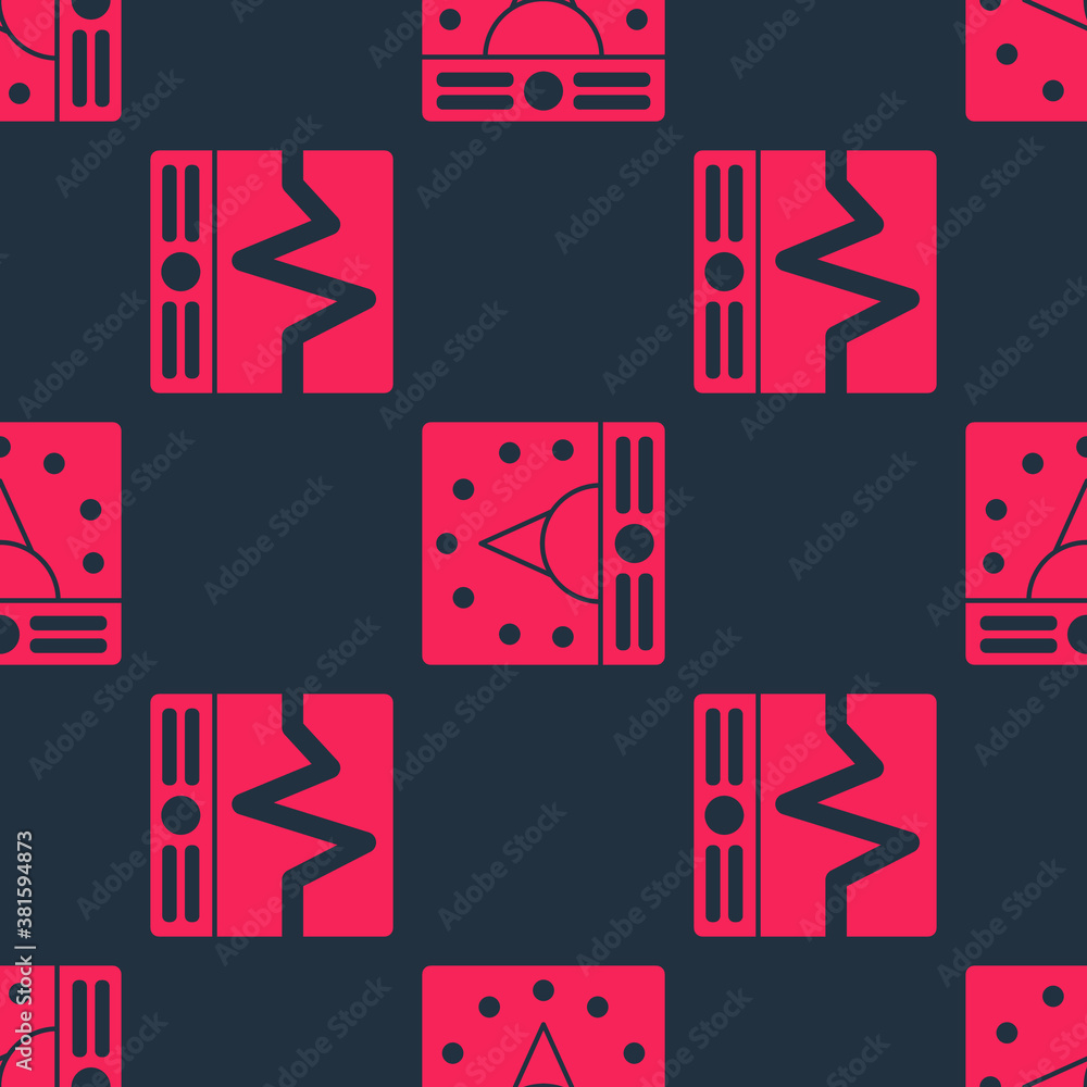 Poster set electrical measuring instruments and ampere meter, multimeter, voltmeter on seamless pattern. ve