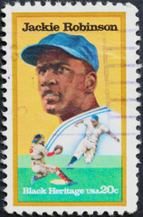 Black heritage, Jackie Robinson on american stamp