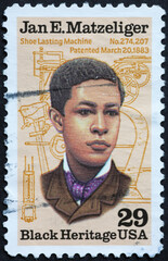 Black heritage, Jan Matzeliger on american postage stamp