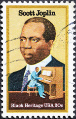 Black heritage, Scott Joplin on american stamp
