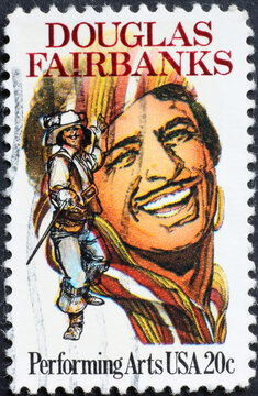 Douglas Fairbanks On Postage Stamp