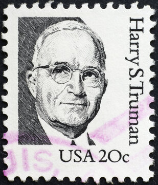 Harry S. Truman on american postage stamp