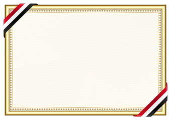 Horizontal  frame and border with Egypt flag