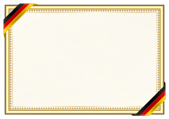 Horizontal  frame and border with Germany flag