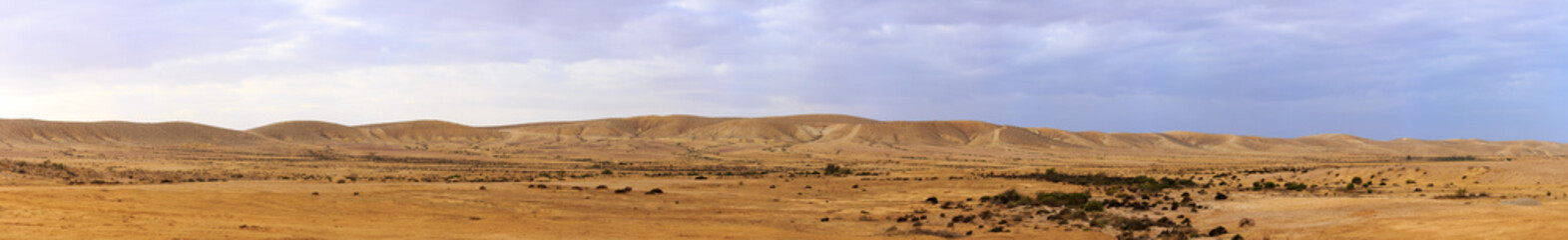 Fototapeta na wymiar Panorama of mountains in Negev desert