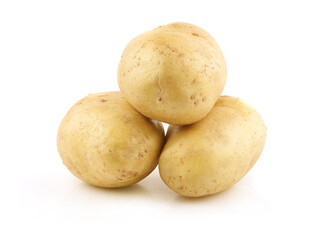 New potato isolated on white background close up