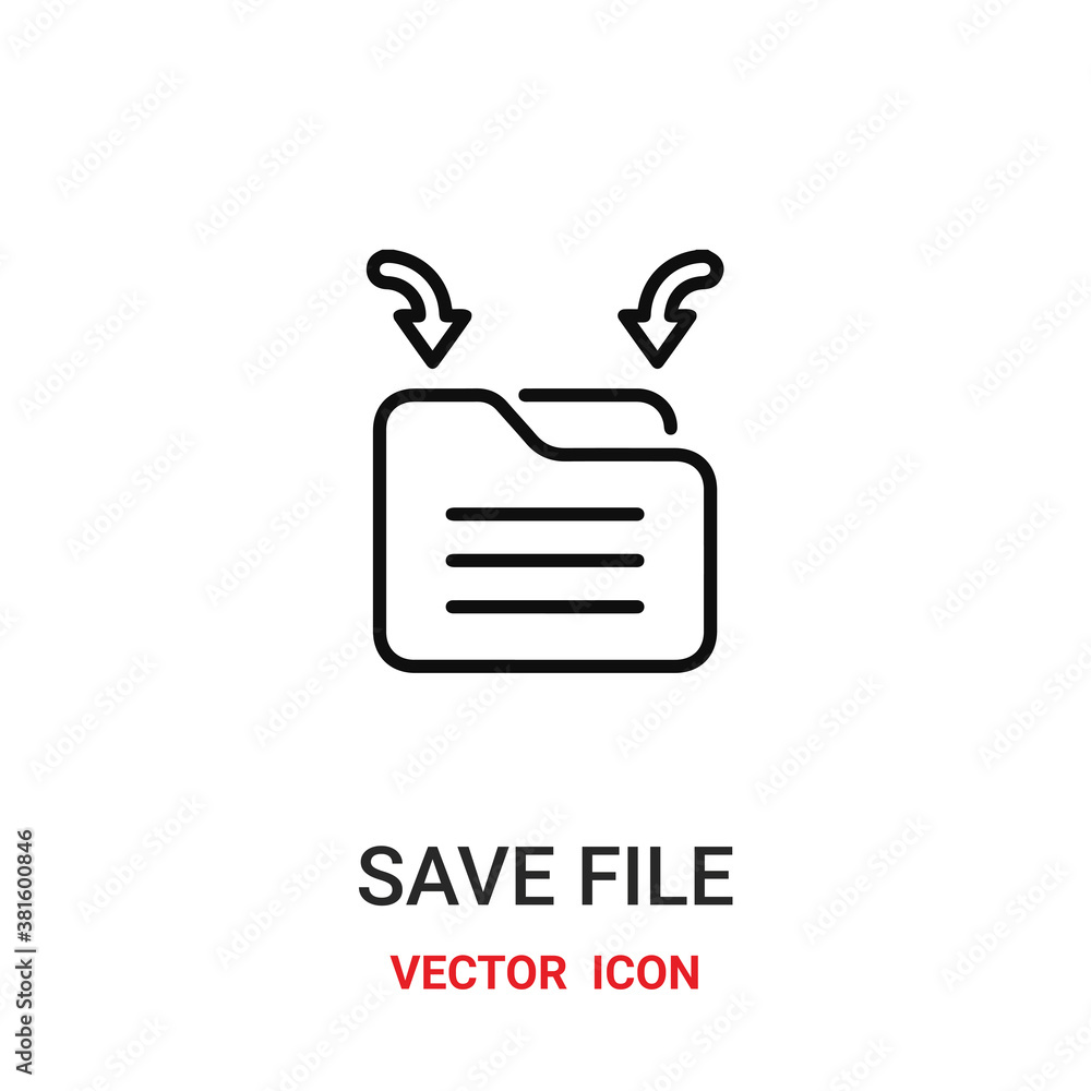 Poster save file vector icon. modern, simple flat vector illustration for website or mobile app.folder or d