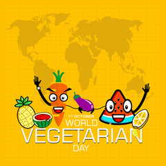 World Vegetarian Day,  poster and banner