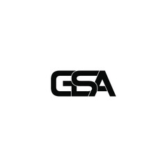 Obraz premium gsa letter original monogram logo design