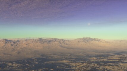 3D Rendered Fantasy Alien Landscape - 3D Illustration