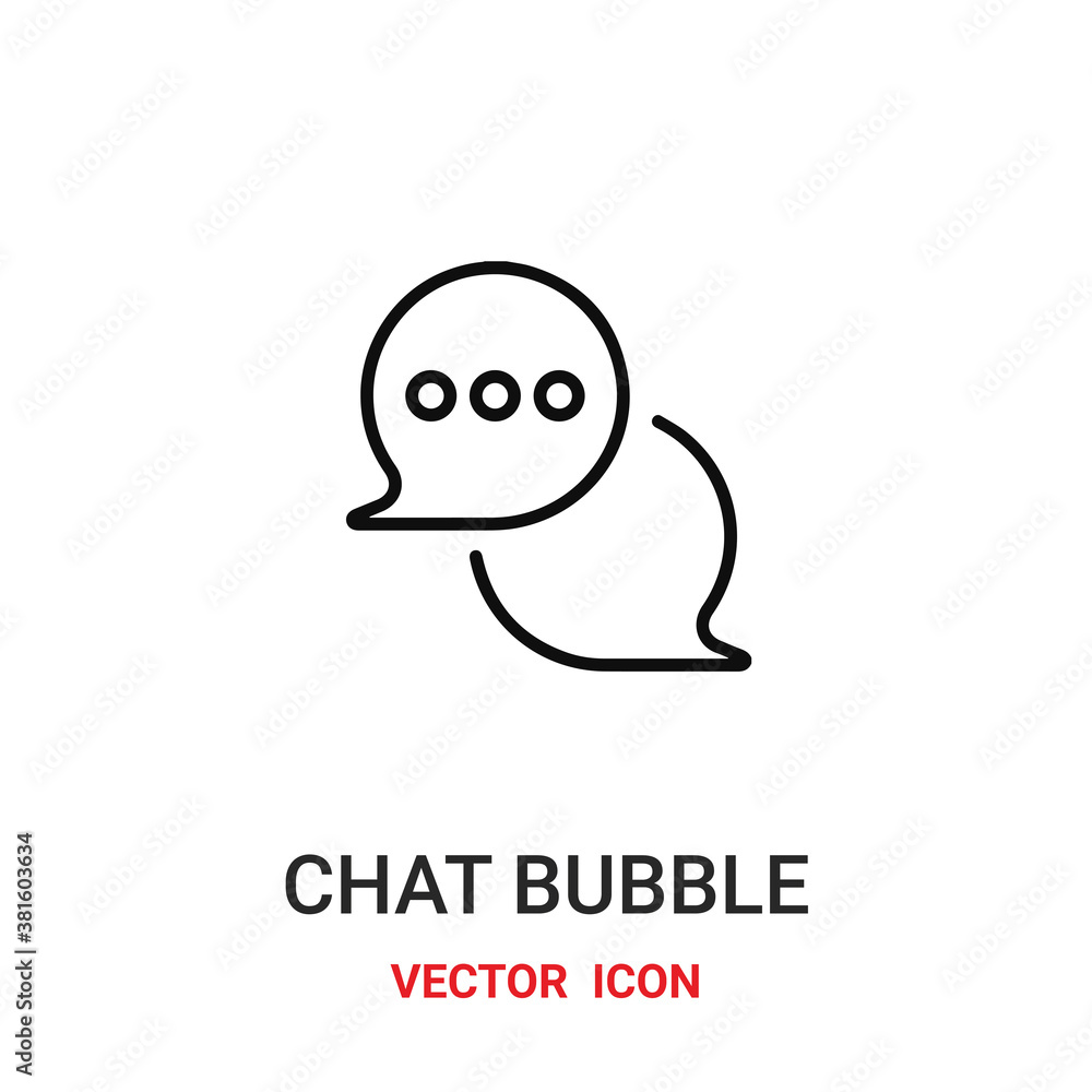 Poster speech bubble icon vector symbol. speech bubble symbol icon vector for your design. modern outline i
