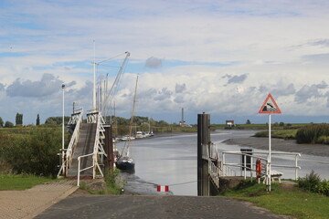 In the region Altes Land, on the shore of the Elbe river. North Germany, Europe.
