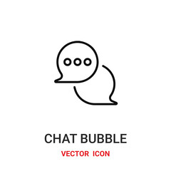 speech bubble icon vector symbol. speech bubble symbol icon vector for your design. Modern outline icon for your website and mobile app design.