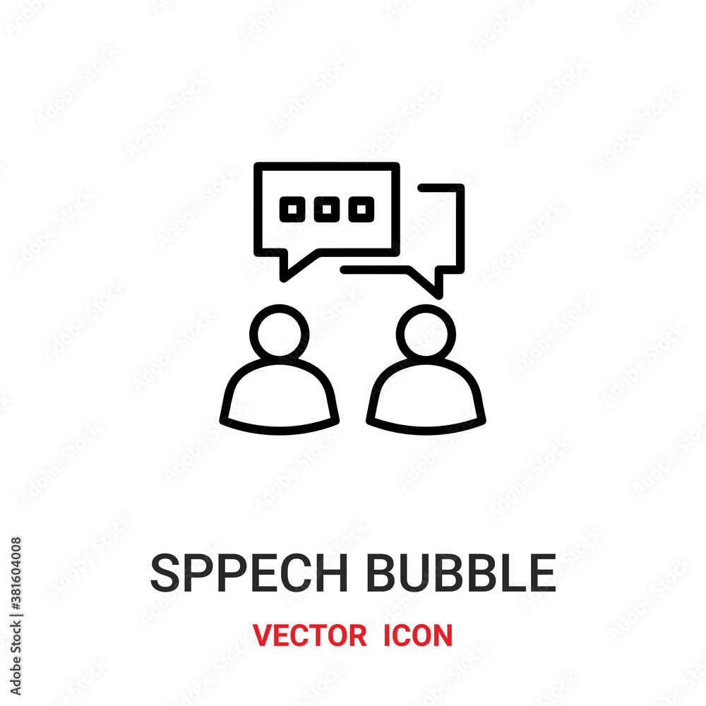 Poster speech bubble icon vector symbol. speech bubble symbol icon vector for your design. modern outline i