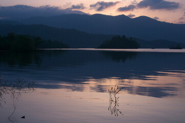 桧原湖の朝