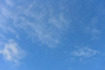 Blue sky white cloud blue background