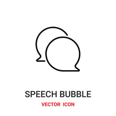 Speech bubble vector icon. Modern, simple flat vector illustration for website or mobile app.Chat symbol, logo illustration. Pixel perfect vector graphics