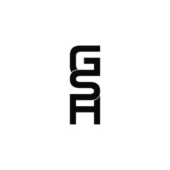 gsh letter original monogram logo design